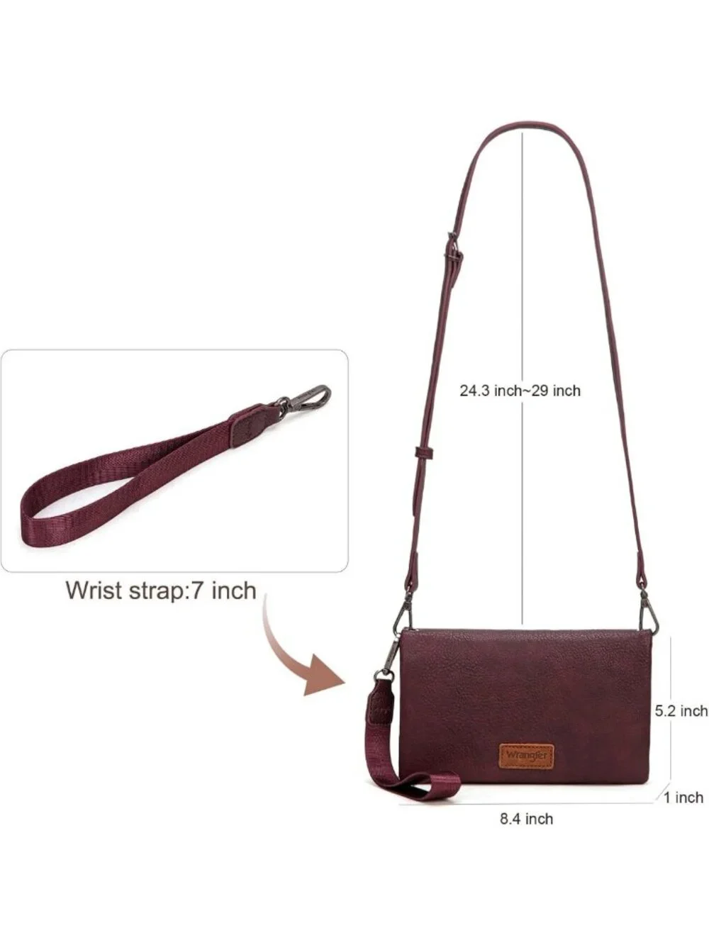 Stylish RFID Blocking Wristlet Wallet Clutch with Crossbody Strap - Perfect for
